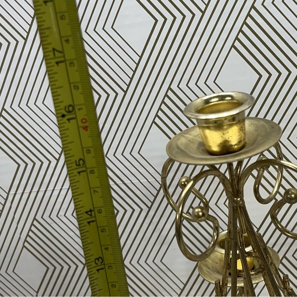 Gold Metal Tree/Candelabra tiered candle holder VINTAGE Q16 - Picture 3 of 5